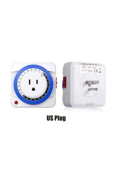 Choice Us Plug Eu/us 24 Hours Timer Switch Timer Plug In Mechanical Grounded Programmable Smart Countdown L