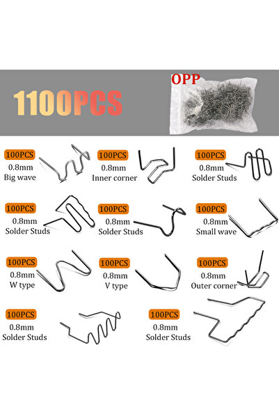 Choice1 1100 قطعة معبأة في أكياس 400/600/800/1100 قطعة من الدبابيس المتموجة ا...
