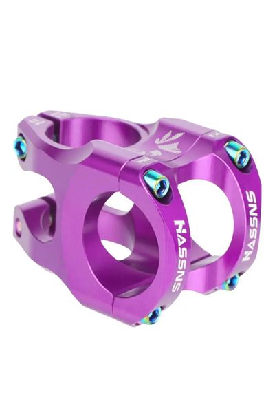 GOLDIX HA35 Purple HASSNS Mountain Bike Power Stem 35mm Length 0 Degrees Road Bike Stem 31.8mm for 31.8mm B