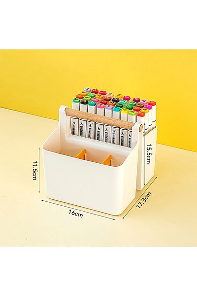 Choice A3 1pc Multifunctional Storage Holder School Office Portable Pen Holder Storage Box Large Capacity D