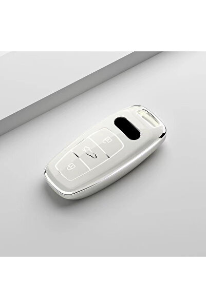 Choice1 SE AD03 White Soft TPU Car Remote Key Case Cover Shell Fob for Audi A...