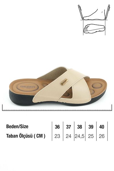 GEZER Women's Summer Faux Leather Comfortable Sole Daily Slippers