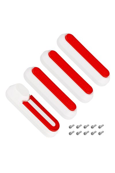 Choice White Red New Wheel Cover Hub Cap Protective Shells Reflective Stickers for Xiaomi Mi 1S Pro 2 M365