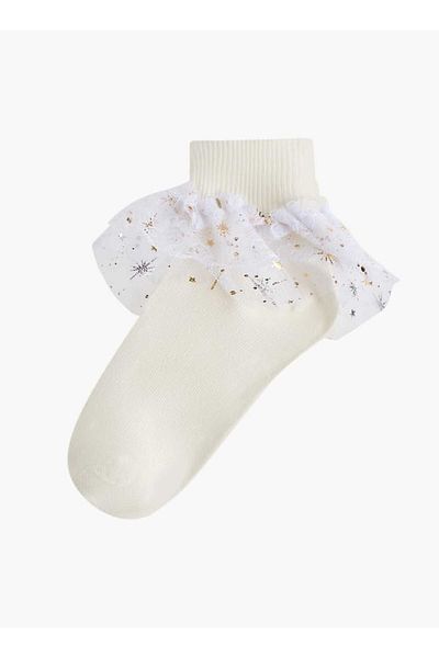 Flora Bella by Shoexpress Flora Bella Ribbed Ankle Length Socks with Frill Detail - Set of 3