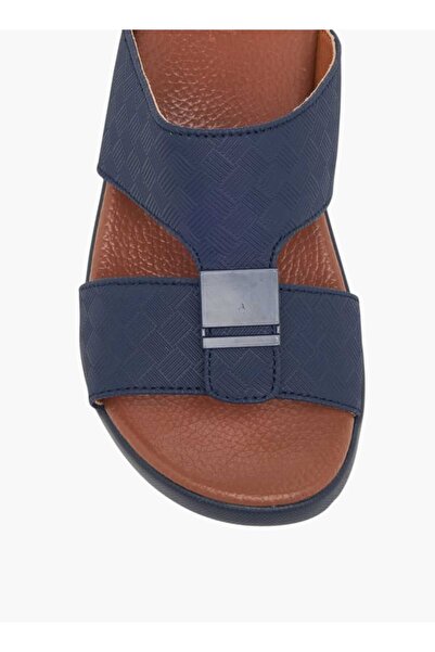 LBL by Shoexpress Textured Slip-On Arabic Sandals with Accent Detail