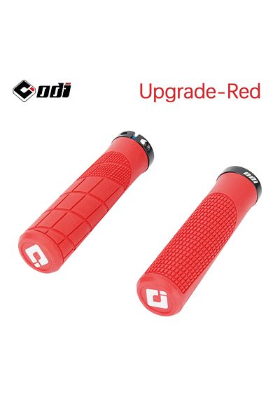 ODI Red ODI Rubber Handlebar Grips MTB Lock-on Grip Shockproof Non-slip Mountain/Road Bike Handle Cover