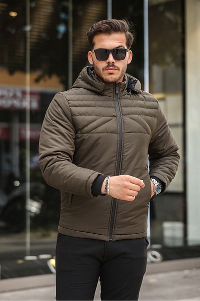 KOCCI Χειμερινό ανδρικό παλτό με φλις εσωτερικά ανθεκτικό στο νερό και το κρύο