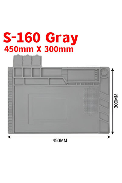 Choice3 S-160 Gray 450X300mm Heat Insulation Working Mat Heat-resistant Solde...