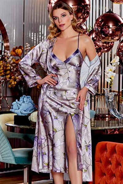 Jeremi Атласна нічна сорочка та халат