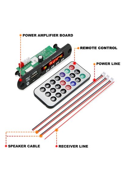 Choice 2 x25W Amplifier 60W 50W Amplifier Bluetooth 5.0 DIY MP3 WAV Decoder Board DC 12V Wireless Car USB