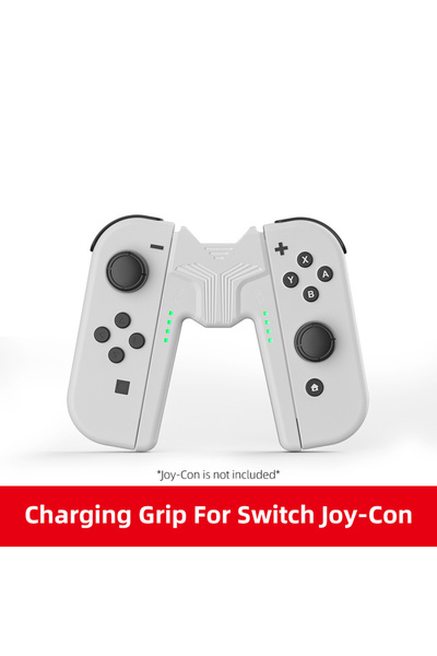 Choice حامل شحن Aolion أبيض لمقبض وحدة تحكم الألعاب Joycon Switch ومحطة الشحن