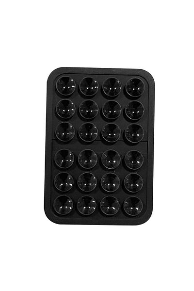 Choice black Phone Silicone Suction Cup Stand + 24pcs Square Suction Cups + Silicone Suction Cup Anti-Slip