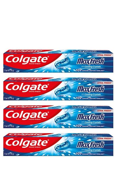 Colgate Max Fresh Cool Mint Toothpaste with Cooling Crystals 100ml X 4