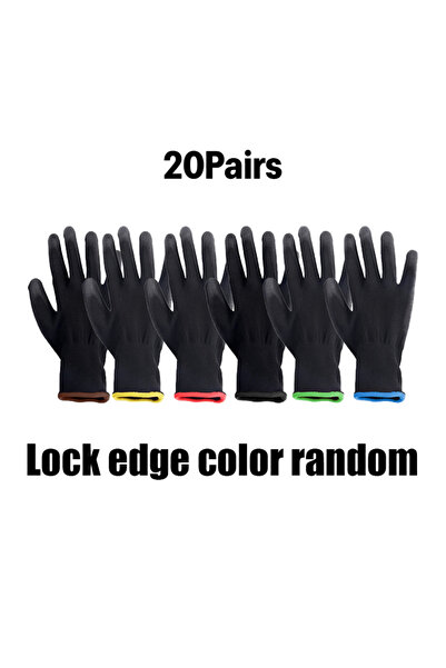 Choice6 قفازات عمل سوداء مطلية بمادة البولي يوريثين، مقاس XL، 20 زوجًا، قابل ...