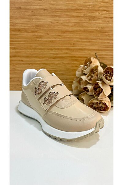 PUNTO 333089 Taşlı Cırtlı Rugan Şık Spor Ayakkabı