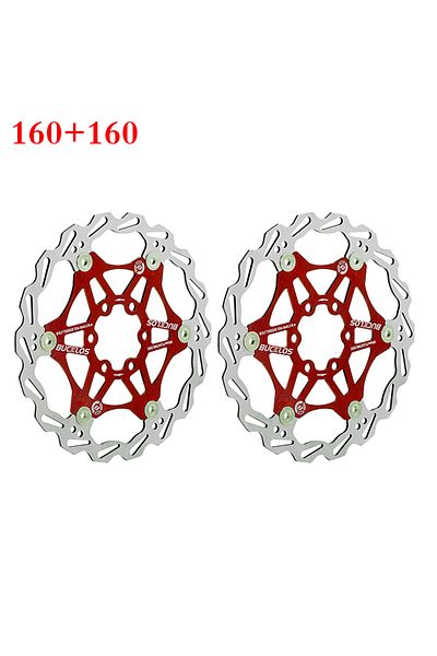 Choice 2PC 160-160mm Red 2PC BUCKLOS Bicycle Disc Brake 160/180/203 Bike Floating Rotors Stainless Steel Mo