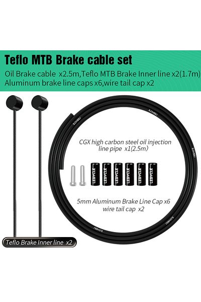 Choice MTB brake cable kit LEBYCLE MTB Road Bicycle Brake Line 1.7m Derailleur Shift Inner Wire 1.55/2.1m B