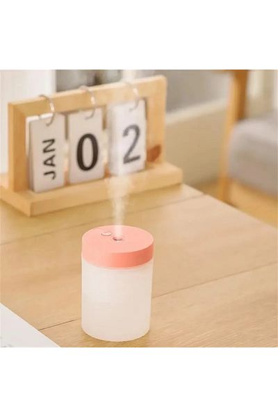 DUTRIEUX Pink 200ML Mini Humidifier USB Ultrasonic Air Humidifier LED Lamp Essential Oil Diffuser Car Purifie