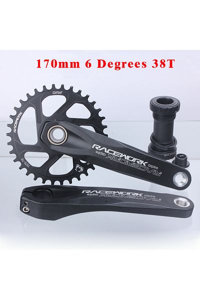 Choice 170mm 6 Degrees 38T RACEWORK MTB Crankset 170/175mm Mountain Bike Crank Narrow Wide Chainring 32/34/