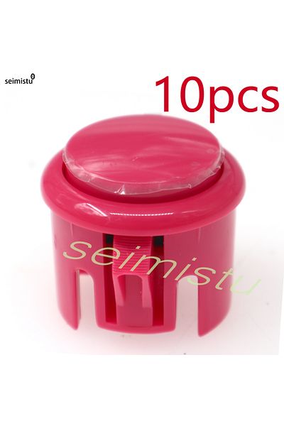 Choice 10pcs-30mm--pink Arcade Push Button, Sanwa Hitachi Controller, Neo Geo, Nintendo Joystick, DIY Kit,