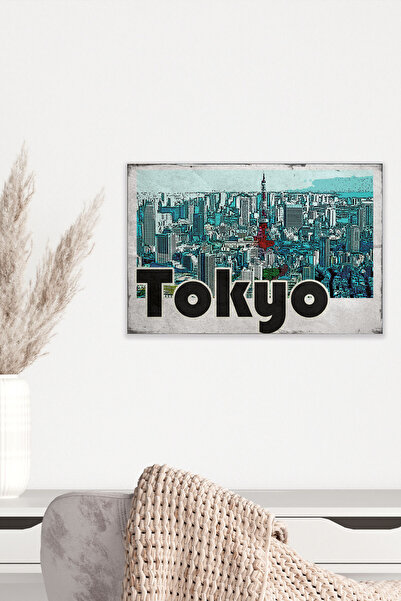 qoeuyl boutique Ζωγραφική με αφίσα από ξύλο MDF 18x27 με θέμα το ρετρό Ιαπωνί...