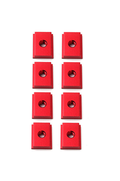 Choice3 مجموعة أدوات تثبيت مسارات من سبائك الألومنيوم M6 حمراء اللون، 8 قطع، ...