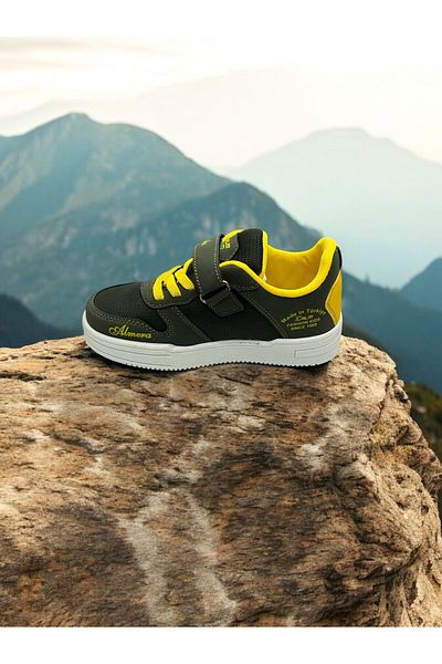 iskarpino Pantofi sport casual pentru copii, cu ochiuri de plasă, cu șireturi, cu velcro