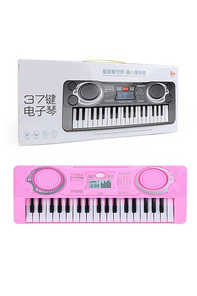 OEING 37 key Pink 37-key Children's Electronic Piano Keyboard Portable Educational Toy Musical Instrument