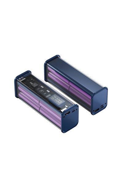 Choice Blue Professional 22.5W DIY Battery Charger Case PD Fast Charging Case Welding for 8PCS 18650 Polyme