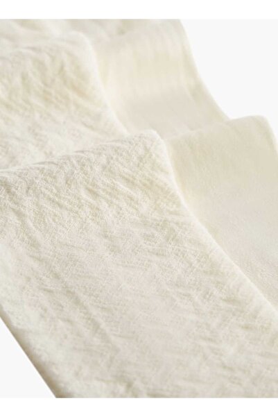 Flora Bella by Shoexpress Flora Bella Textured Tights with Elasticated Waistband - Set of 2