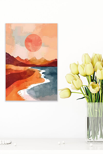 qoeuyl boutique Ελαιοχρωματισμός με ρετρό θέμα τοπίου Νο: 14 18x27 MDF Ξύλινη...