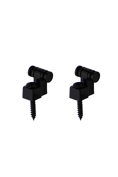 Choice Black FLEOR 2PCS Metal Guitar Roller String Trees Retainers With Screws, Chrome/Black