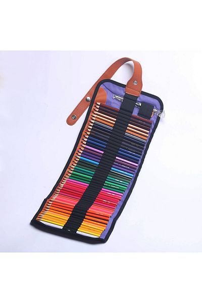 Choice 50Pcs 50/72-Piece Colored Pencil Set with Canvas Roll-Up Case - Perfect for Student Adult Coloring,