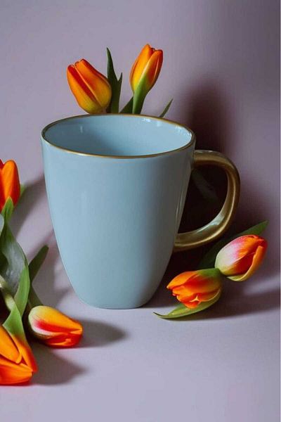 IKEA White Large Size 300 ml - Gilded 2 Vardera Mug Cups
