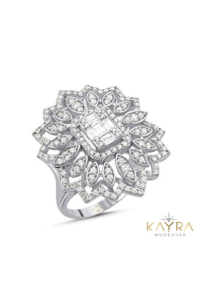 Kayra Mücevher Baget Pırlanta Taşlı Yüzük PY18