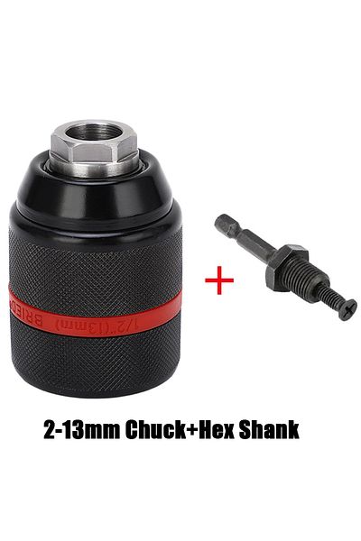 Choice Chuck And Hex Shank New 13mm Threaded Keyless Metal Drill Chuck, Hex Shank/sds/square Quick Grip Ada