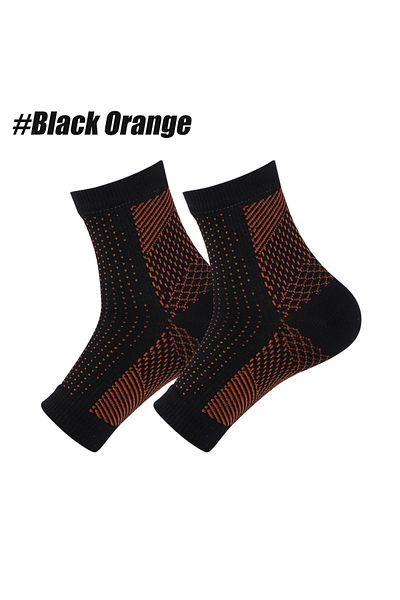 Choice L/XL Black Orange 1Pair Neuropathy Socks for Men Women, Soothe Compression Socks for Neuropathy Pain