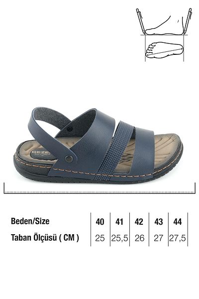 GEZER Summer Men's Faux Leather Comfortable Sole Sandals Slippers