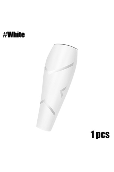 Choice واقي ساق أبيض مقاس M قطعة واحدة، أكمام ضغط الساق قطعة واحدة للرجال والنساء - كم ضغط الساق - قدم