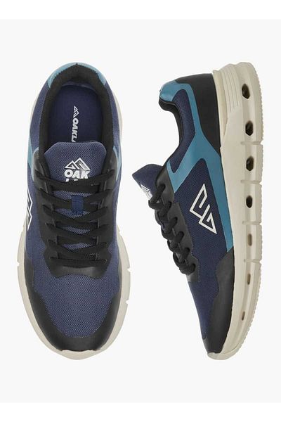 Oaklan by Shoexpress Mesh Panelled Sports Shoes with Lace-Up Closure