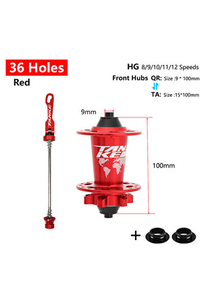Choice 36H Red QR-TA F TANKE 120 Click Hub 6 Bearing MTB Mountain Bike Hub Fr...