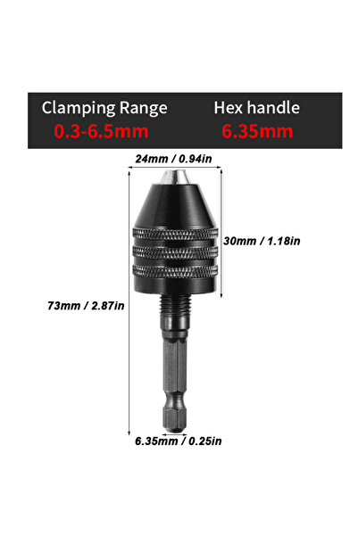 choice2 0.3mm to 6.5mm 0.3mm-8.0mm Mini Keyless Chuck Electric Drill Bits Col...