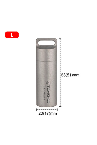 Choice L Tomshoo Titanium Mini Sealed Waterproof Storage Pill Box Perfume Cas...