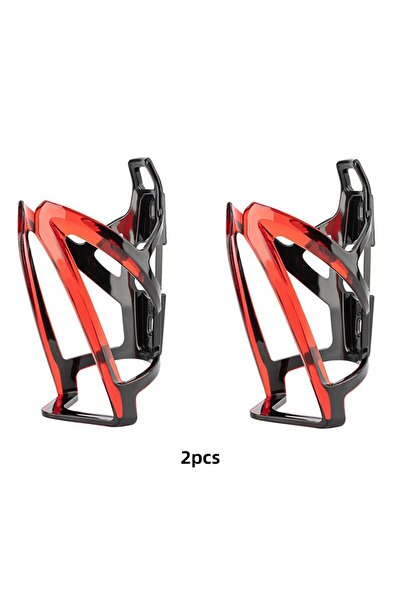 Choice حامل زجاجات مياه للدراجة الهوائية من قطعتين باللون الأسود والأحمر، حام...