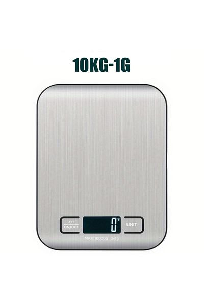 Choice Silver black-10kg 1pc 10KG LCD digital display electronic scale Household kitchen scale food baking
