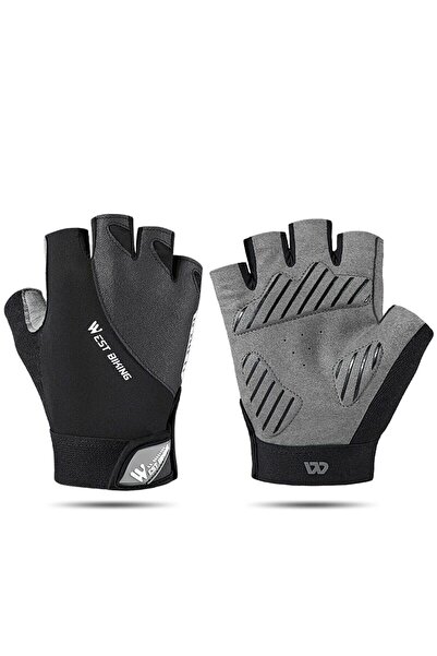 Choice M Gray WEST BIKING Sports Cycling Gloves Half Finger Men Women MTB Bik...