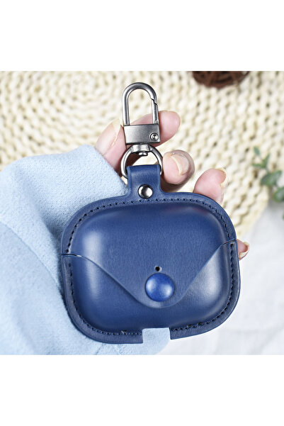 Choice حافظة جلدية لسماعات الأذن من Airpods 1 2 باللون الأزرق الداكن لسماعات ...