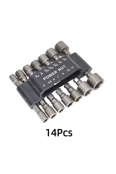 Choice 14Pcs 9/14pcs Hex Sockets Sleeve Nozzles Nut Driver Set Screwdriver Set Schroevendraaier Set Bits Se