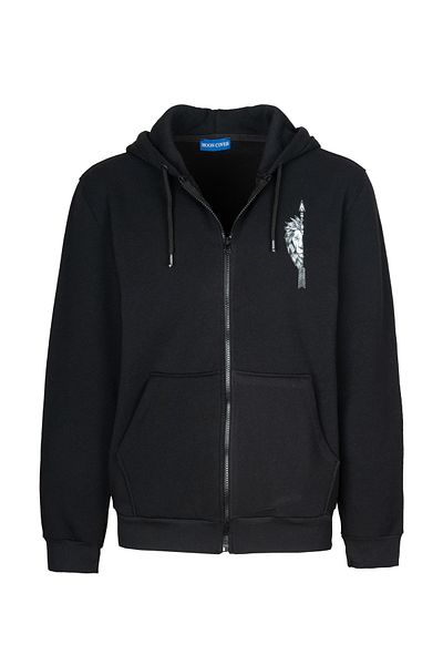 M MOONCOVER Hanorac pentru bărbați, cu glugă, cu fermoar, din fleece, cu 3 fire, combinație pentru bărbați Iubitorul de leu