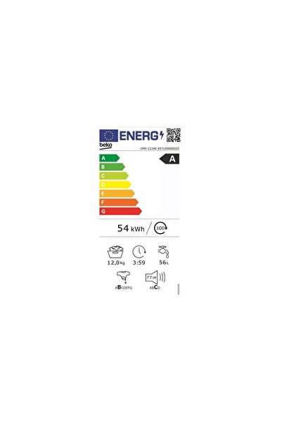 Beko Cmx 12140 A Enerji Sınıfı 12 kg 1400 Devir Çamaşır Makinası